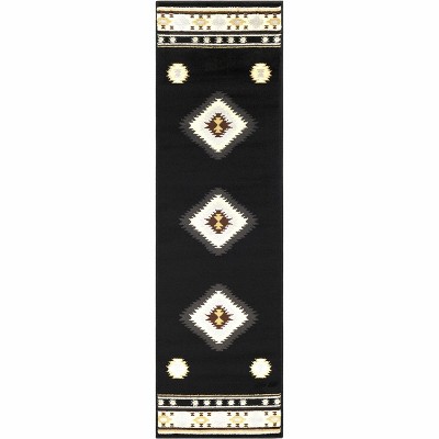 Hauteloom Buckhaven Black Southwestern Area Rug