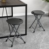 Tangkula 4PCS 18"H Folding Stool Portable & Foldable Camping Chair w/ Built-in Handle - 3 of 4