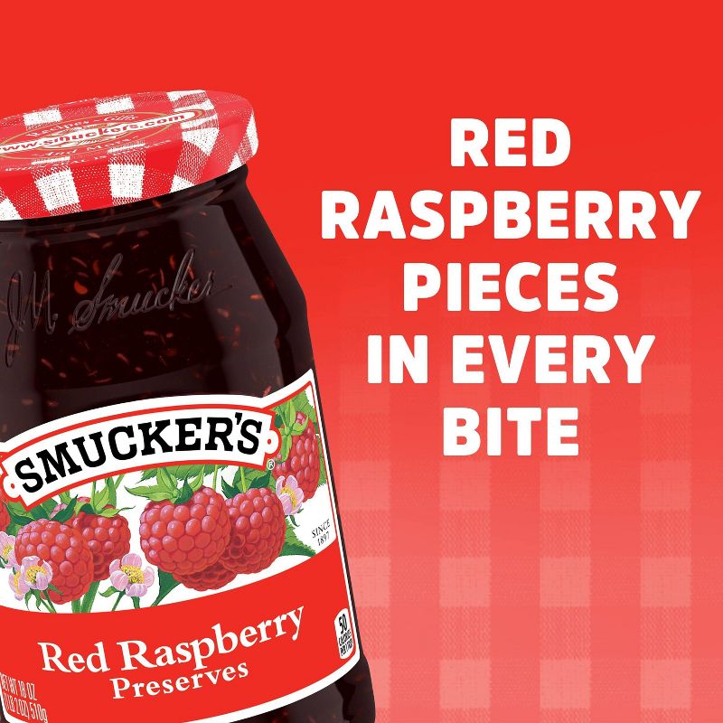 Smucker&#39;s Red Raspberry Preserves - 18oz, 5 of 7
