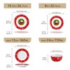 vancasso 16-Piece Santa Claus Red Ceramic Set for 4 - Christmas Themed Plates, Dessert Plates, Soup & Cereal Bowls - 2 of 4