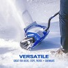 Snow Joe IONMAX Cordless 24-Volt Battery-Powered Lightweight Snow Shovel with 4.0-Ah Battery, Charger, Cover, and Ice Dozer, Blue - image 3 of 4