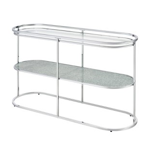 Yarmuth Glam 1 Shelf Sofa Table Chrome - HOMES: Inside + Out - 1 of 4