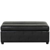 Twin Size PU Leather Folding Ottoman Sleeper Bed with Mattress Convertible Guest Bed - ModernLuxe - image 4 of 4