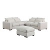 ChicFurnit Sectional Sofas Modular Design with 2 Ottomans Removable Cushions for Glam Living Room, Beige, 37.8"*123.24"*34.25" - 2 of 4