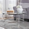 Elowen Modern Round Coffee Table Clear - Christopher Knight Home - image 2 of 4