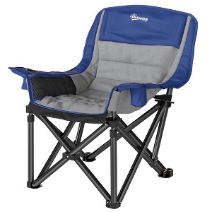 Aghana Digitals Comfortable Folding Camping Chair with High-Density Padding, 2 Cup Holders, Side - 1 of 4