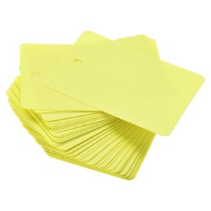 Unique Bargains Blank Waterproof Eyelet Hole Plastic Shipping Tags 100 Pcs - 1 of 4