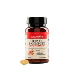 NatureWise Super Vitamin B Complex for Women and Men - with Vitamin C, Folic Acid, Biotin - Support Cellular Energy & Mental Clarity - 1 of 4