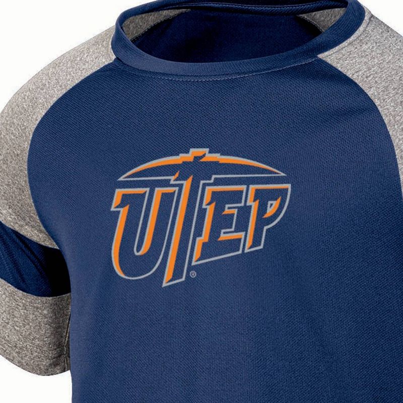 NCAA UTEP Miners Boys&#39; Gray Poly T-Shirt, 3 of 4