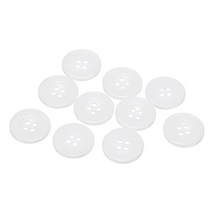 Unique Bargains Resin Craft DIY Round Flat 4-Hole Replacement Sewing Buttons 10 Pcs - 1 of 4