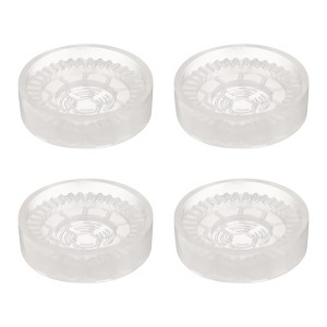 Unique Bargains Rubber Non-Slip Furniture Caster Cups Round Floor Pads 4 Pcs - 1 of 4