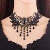 5 Pieces/Set Halloween Sexy Jewelry Women Lady Elegant Lace Choker Necklace Black Neck Chain Collar Statement with Pendant Victorian Wedding Party - 4 of 4
