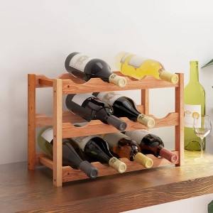vidaXL Wine Rack for 12 Bottles Solid Wood Walnut : Target