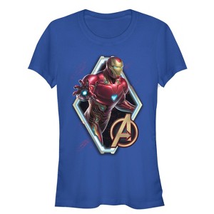 Juniors Womens Marvel Avengers: Endgame Iron Man Frame T-Shirt - 1 of 3