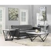 2pc Conner Occasional Coffee Table & End Table Set White - Picket House Furnishings: Marble Surface, Metal Frame - 2 of 4