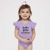 The Juniper Shop Hello Little Sunshine Baby Flutter Sleeve Bodysuit - 2 of 2