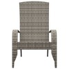 vidaXL Patio Adirondack Chair Gray Poly Rattan - 3 of 4