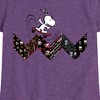 Girls' - Peanuts - Snoopy Skating Pattern Fitted Short Sleeve Graphic T-Shirt - 2 of 4