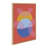 Kate and Laurel Sylvie Shapes and Arches in Red Framed Canvas by Apricot and Birch, 23x33, Natural - 2 of 4