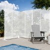 SEVOBAL Patio Decorative Screens 6 Piece Plastic Patio Screen with Venetian Flower Design for Yard, Garden, Indoor Spaces, White, 45.47"15.75"72.05" - 4 of 4