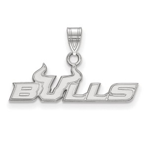 Black Bow Jewelry 14k White Gold South Florida Bulls NCAA Small Pendant - 1 of 3