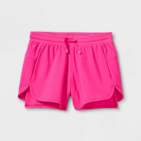 Girls' Double Layered Run Shorts - All In Motion™ : Target