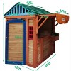 4-in-1 Outdoor Kids Game House Garden Solid Wood Playhouse With Different Games On Every Surface For Garden Home Park Indoor Outdoor - 2 of 4