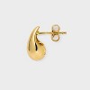 14K Gold Plated Cubic Zirconia Pave Puffy Teardrop Earring Set 2pc - A New Day™ Gold - 2 of 3