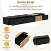 PAGED 4 Drawers TV Stand for TVs Up to 88 Inch,Console Table with Faux Marble and Walnut Wood Grain Finish for Bedroom,Living Room - 4 of 4