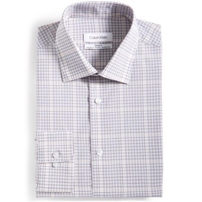 Calvin Klein Mens Non Iron Stretch Button Down Dress Shirt