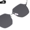 Anna-Kaci Women's Stylish Hexagonal Rimless Gradient Sunglasses for Fashion Looks - 3 of 4