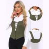 INSPIRE CHIC Women's Faux Suede Vintage Sleeveless Lace Up Zipper Decor Waistcoat Vests - 2 of 4