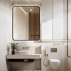 MAYEERTY 30" Bathroom Vanity Mirror Aluminum Alloy Wall Mounted Mirror，Black - 2 of 4