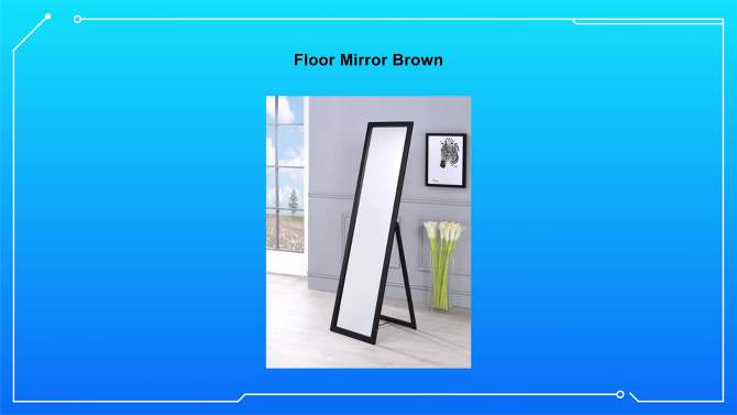 Floor Mirror Brown - Ore International, 2 of 5, play video