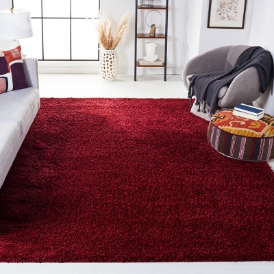 Taupe Round Shag Synthetic Area Rug