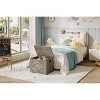 Multifunctional Storage Bench with Safety Hinges, 300 lbs Capacity Toy Chest, Entryway Bench, Shoe Organizer for Bedroom Living Room - 2 of 4