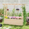 Tangkula Wooden Raised Garden Bed/ Lattice Trellises Hanging Roof Drainage Indoor Outdoor - 2 of 4