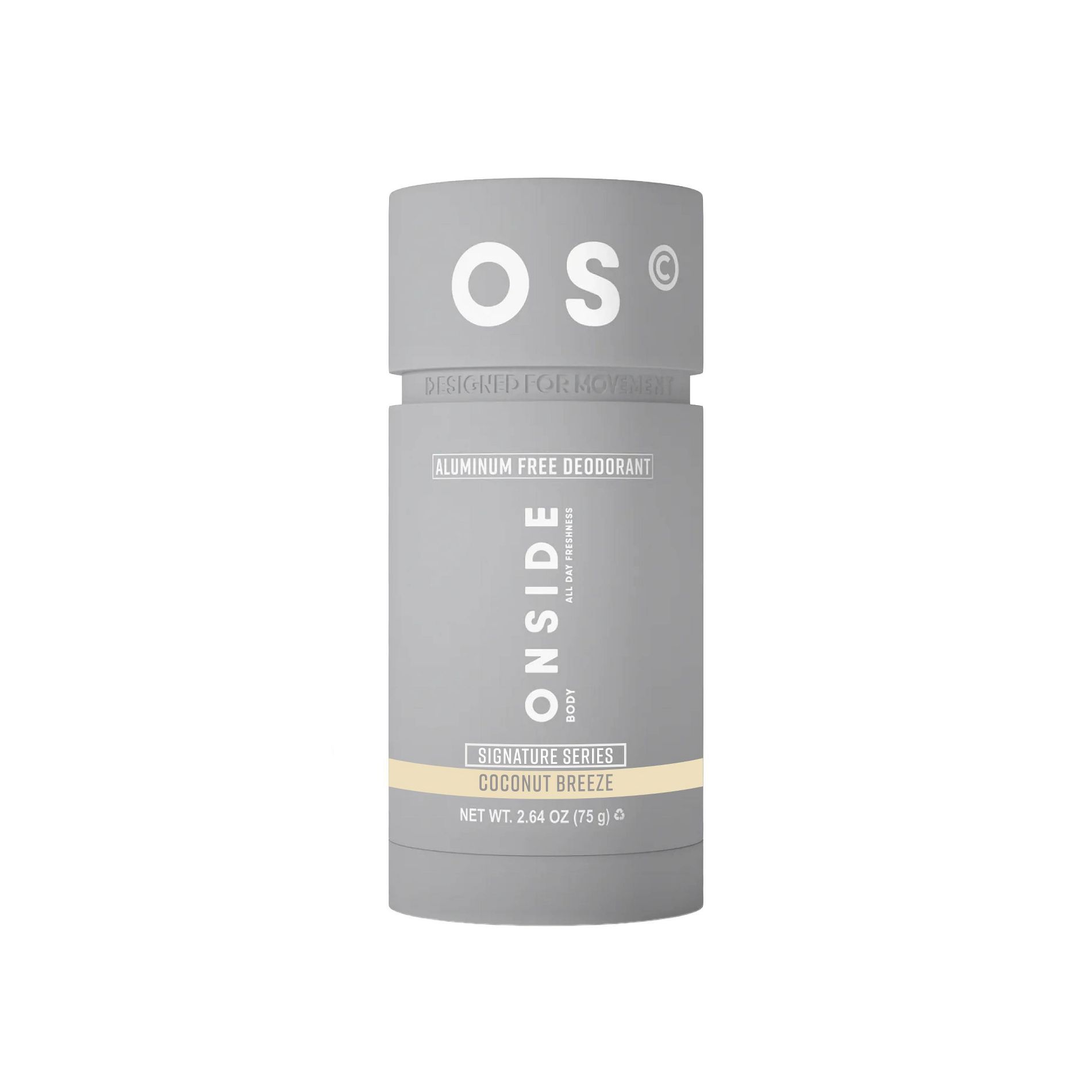 Onside Men's 48-Hour Odor Derm Tested Protection Aluminum-Free Deodorant Stick - Coconut Breeze - 75g