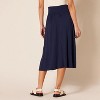 Women's Pull-On Jersey Midi Skirt - Stretchy Knit A-Line Skirt - 2 of 4