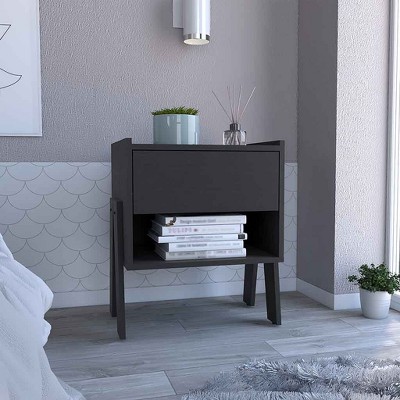 Sapphtopaz Nightstand with Open Storage Rack Bedside Table Night Stand for Bedroom, Living Room