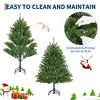 Christmas Tree, Prelit Artificial Christmas Tree with 200 Lights Foldable Stand On/Off Foot Pedal Holiday Decoration, Green - 4 of 4