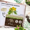 Lirago 24x24" Galvanized Raised Garden Bed with Trellis - Open Bottom Planter Box for Vegetables, Flowers & Climbing Plants Cream - 3 of 4