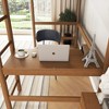 NicBex Rubber Wood Junior Twin Loft Bed for kids,Multifunctional Loft Bed Platform with Desk,Ladder&Guardrails,Space-Saving Loft Bed Frame,250lbs Max - 2 of 4