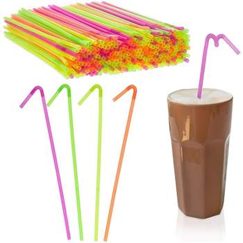 24pcs Art Painting Curly Straws for Cocktail Drink and Brushes Pad Paint Birthday Party Supplies Decorations Welcome Back to School Art Painting