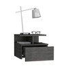 CENGHU Floating Nightstand, Modern Sideboard Decorative Storage Cabinet with Drawer, End Table, Side Table, Open Top Shelves for Bedroom - 2 of 4