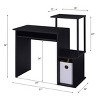 INFURNIC Desks Rectangular Computer Desk with Keyboard Tray and Storage Compartment for Home Office, Black, 16"*37"*34" - 4 of 4