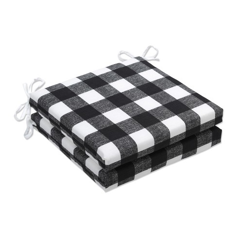 Black and white shop checkered outdoor cushions