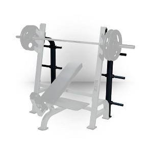 York Barbell Strength Training Series Optional Weight Storage for Olympic Benches with Racks - 1 of 1