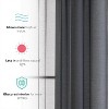 HLC.ME Lauren Semi Sheer Light Filtering Transparent Pocket Top & Back Tab Lightweight Window Curtain Panels, Set of 2 - 3 of 4