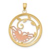 Black Bow Jewelry 14k Yellow & Rose Gold with White Rhodium 25mm Butterfly Pendant - 3 of 4